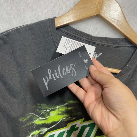 Mountain Dew Mens T-Shirt S Large Black Green Red Logo MTN Dew Car Graphic Tee - Picture 5 of 8